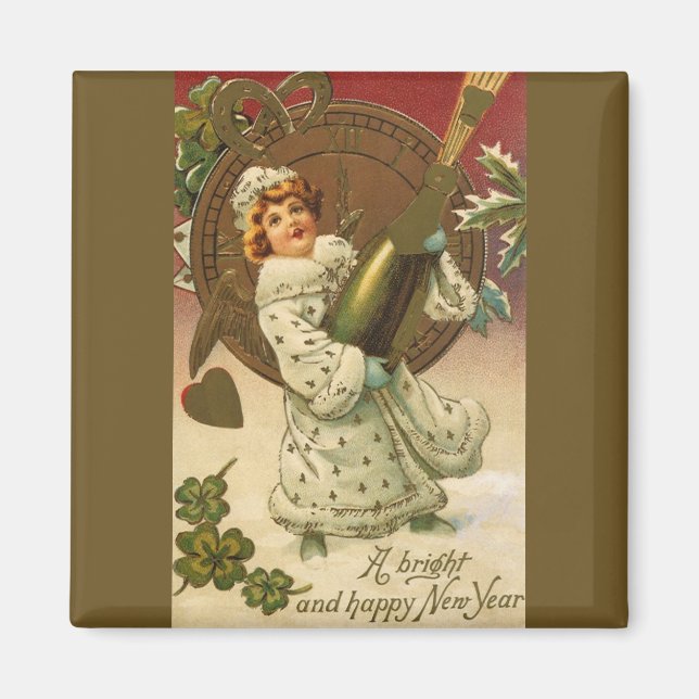 Imán Chica y Champán de Noche Vieja del Victorian del (Frente)