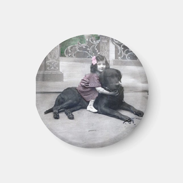 Imán Chica y su perro (Frente)