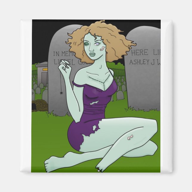 imán chica zombie (Frente)