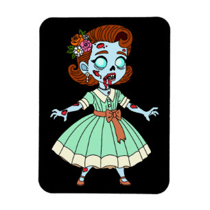 Imán Chica zombie de los 50
