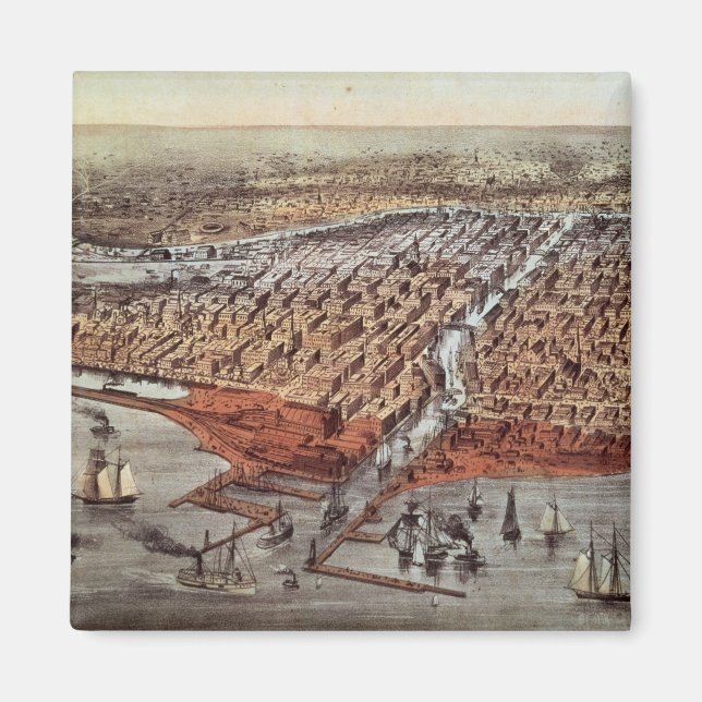 Imán Chicago As It Was, c.1880 (Frente)