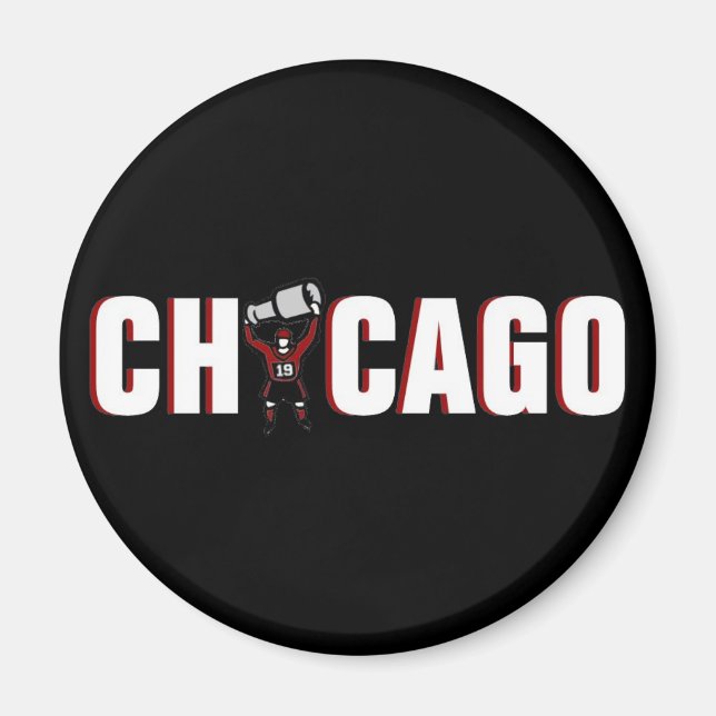 Imán Chicago Blackhawks: Campeón de la Copa Stanley (Frente)