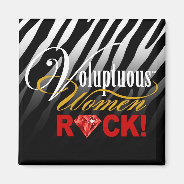 Imán CHICAGO BLING - Cebra "¡Mujeres voluptuosas rocas! (Frente)