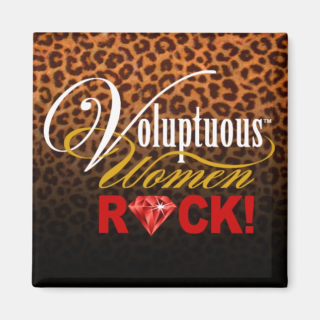 Imán CHICAGO BLING - Leopardo "Las mujeres rocas volupt (Frente)