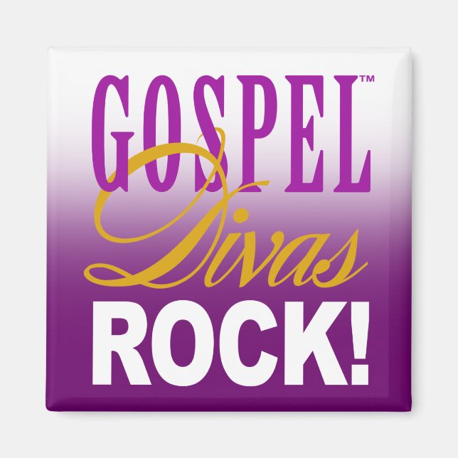 Imán CHICAGO BLING - "¡Roca del Divas del Evangelio!" (Frente)
