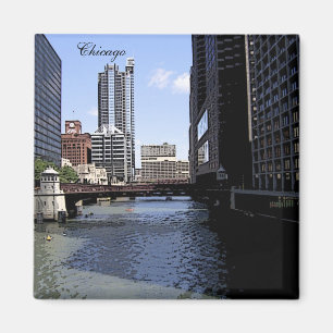 Imán Chicago céntrico junto al río