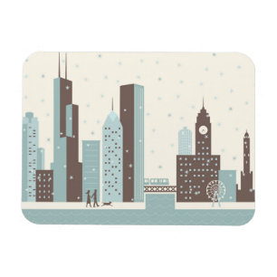 Imán Chicago en invierno