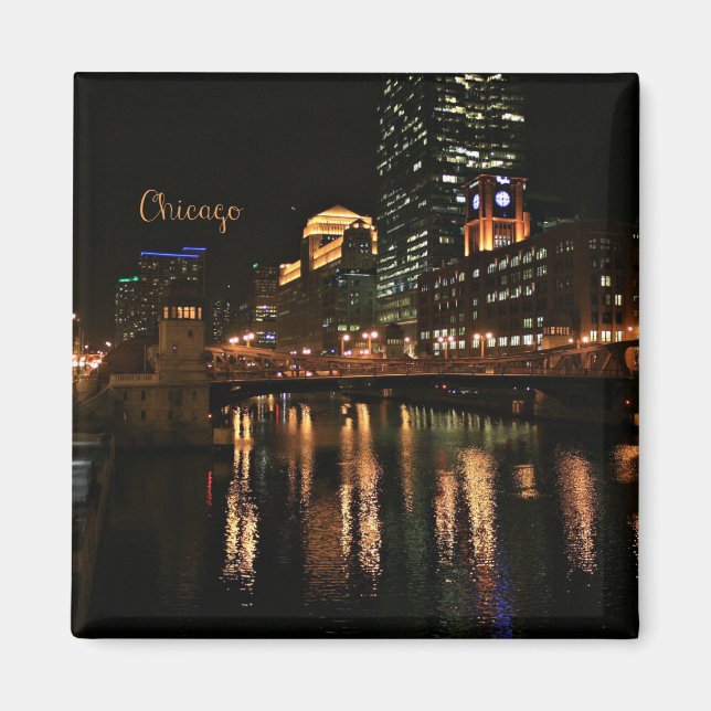 Imán Chicago en la noche (Frente)