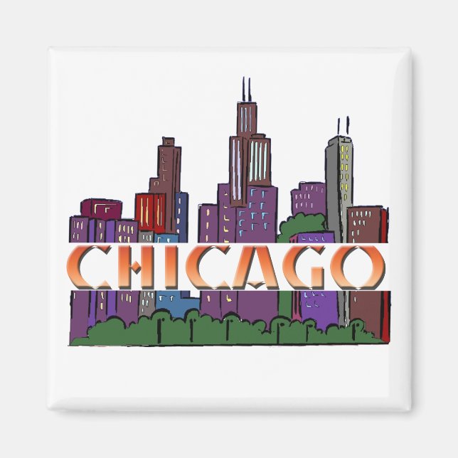Imán Chicago IL (Frente)