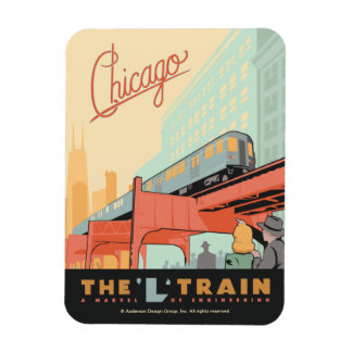 Imán Chicago, IL - Tren "L"