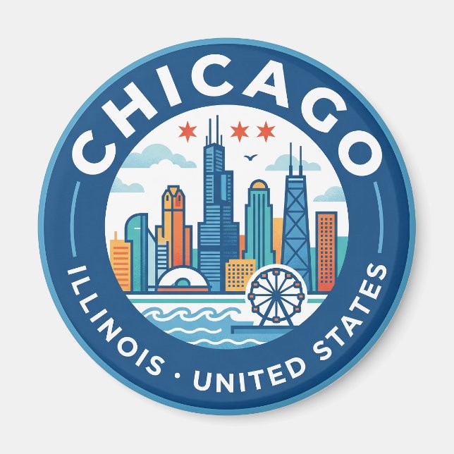 Imán Chicago Illinois (Frente)