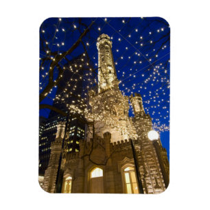 Imán Chicago, Illinois, torre de agua vieja con día de