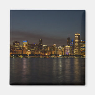 Imán Chicago Night Cityscape