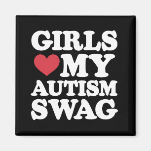 Imán Chicas Aman Mi Swagger de Autismo Divertido Concie