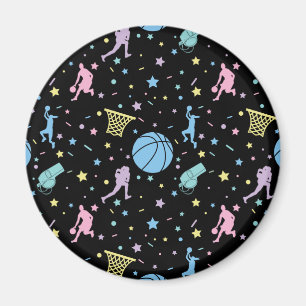 Imán Chicas Baloncestistas - Patrón de estrellas