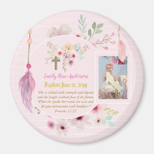 Imán Chicas BAPTISM, regalo fotográfico con verso bíbli