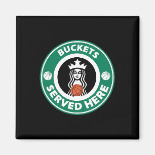 Imán Chicas Bysketbyll Diversión Logo Sirviendo Cubos G