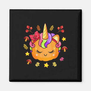 Imán Chicas Calabaza Cute Calabaza Unicornio Cae Otoño 