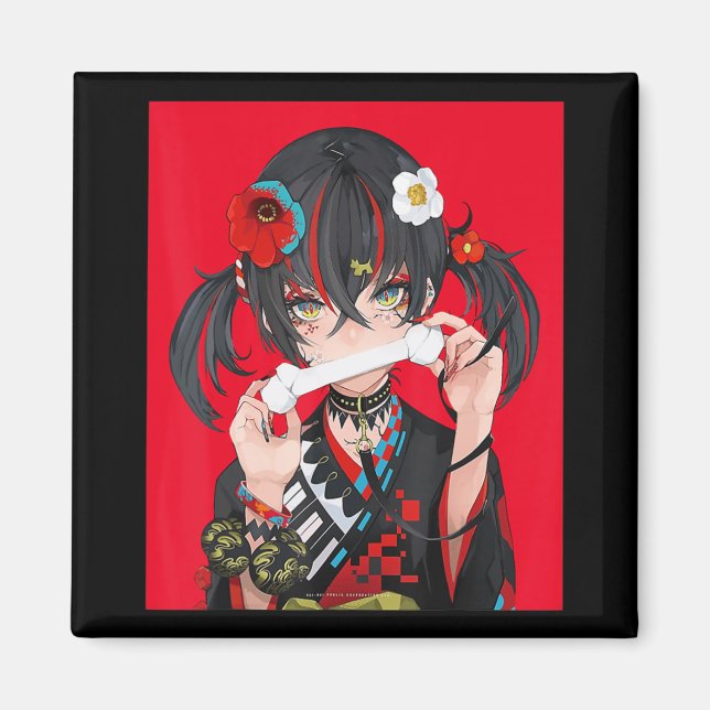 Imán Chicas de anime dulces obsequios estéticos japones (Frente)