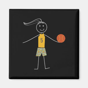 Imán Chicas de baloncesto divertidos jugador de balonce