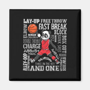 Imán Chicas de baloncesto divertidos, regalos de Panda