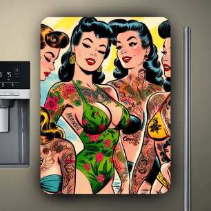 Imán Chicas de Cómic Tatuadas