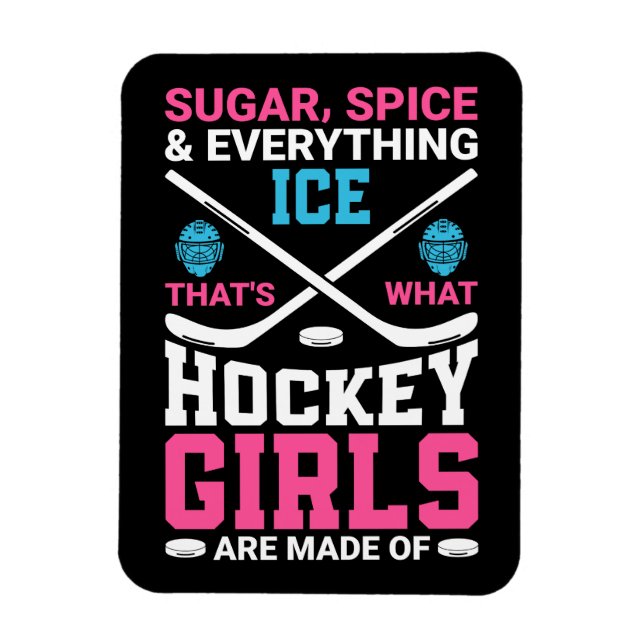 Imán Chicas de hockey sobre hielo de todo (Vertical)