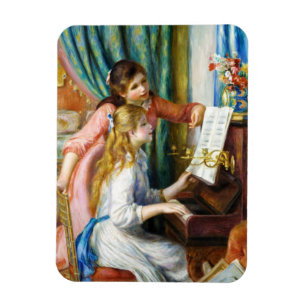 Imán Chicas de la pintura Piano Pierre Auguste Renoir