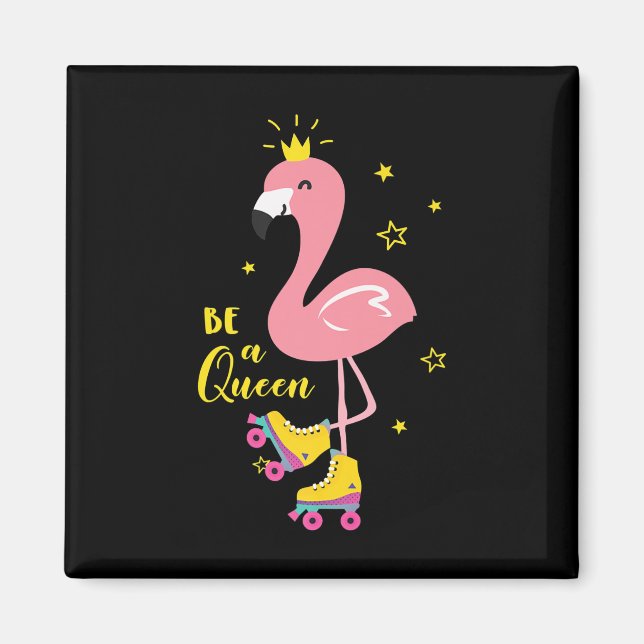 Imán Chicas de Patinaje Infantil Be A Queen Pink (Frente)