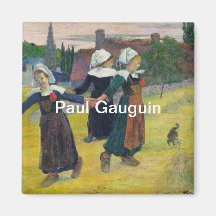 Chicas de Paul Gauguin Breton bailando, Pont-Aven