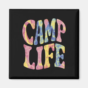 Imán Chicas de verano de camping vida de campamento Tie