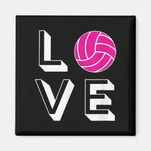 Imán Chicas de voleibol de amor Gráfica de regalo de cu