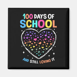 Imán Chicas Del Día De La Escuela 100 Días De Enseñanza