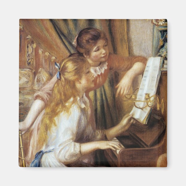 Imán Chicas en el piano (Frente)