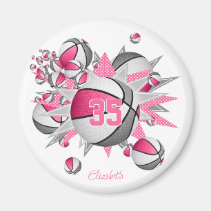 Imán chicas estrellas de baloncesto personalizadas de c