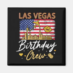 Imán Chicas Familia Las Vegas Cumpleaños Crew Squad Cum