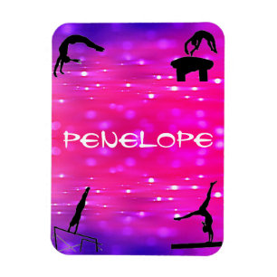 Imán Chicas Gimnasia Eventos Rosa / Púrpura