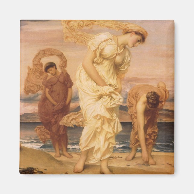 Imán Chicas griegas recogiendo guijarros de Lord Leight (Frente)