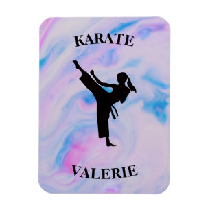 Imán Chicas Karate Pastel Swirl