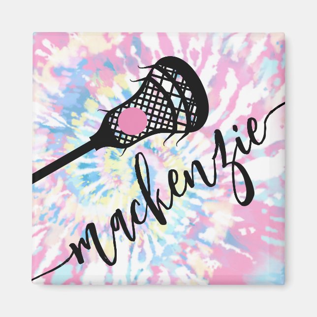Imán Chicas Lacrosse Deportes Fridge Dye Locker (Frente)
