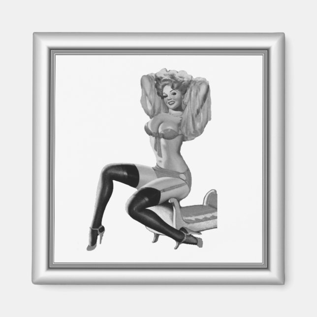 Imán Chicas Magnet Pin up Vintage (6) 2 (Frente)