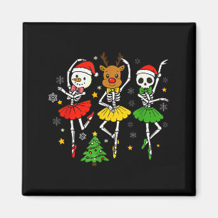 Imán Chicas Navidad Ballet Esqueleto Bailarina Mujeres