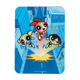 Imán Chicas Powerpuff Lanzan Al Aire