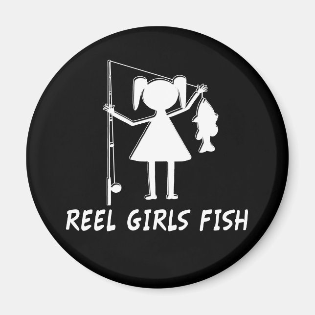 IMÁN ¡CHICAS REEL PESCADO! (Frente)