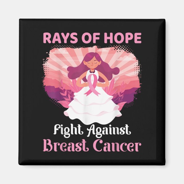 Imán Chicas Rosados Rays De Esperanza Luchan Contra El  (Frente)