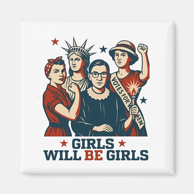 Imán Chicas serán el feminismo Chica Empoderamiento de  (Frente)