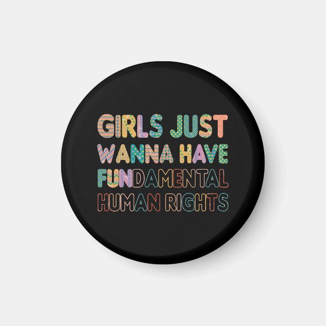 Imán Chicas solo quieren tener derechos humanos fundame (Frente)