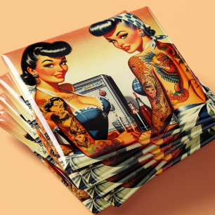 Imán Chicas Tatuadas Vintage