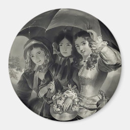 Imán Chicas victorianos paraguas de lluvia victoriana d