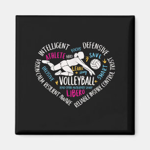 Imán Chicas Voleibol Libero Voley Corazón Para Adolesce